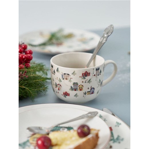 Sinsay - Ceramiczny kubek z uchem z motywem świątecznym - wielobarwny - id: 563ES-MLC - marki Sinsay - 186261983 Sinsay - Ceramiczny kubek z uchem z motywem świątecznym - wielobarwny ze sklepu Sinsay w kategorii Kubki - zdjęcie 186261983