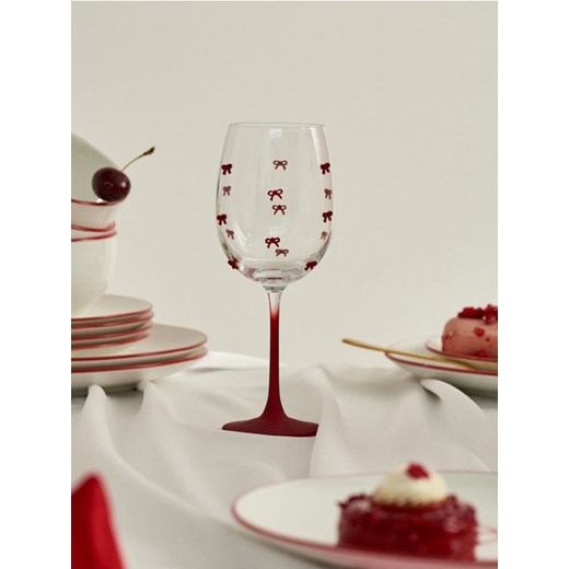 Sinsay - Kieliszek ze zdobieniem - czerwony ze sklepu Sinsay w kategorii Kieliszki - zdjęcie 186262013