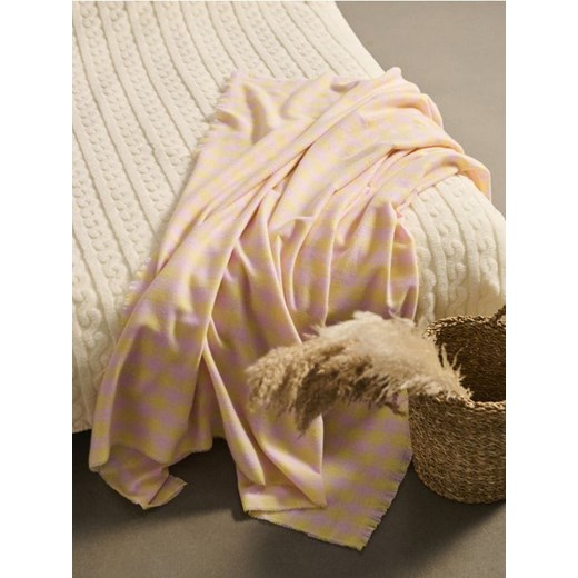Sinsay - Koc w kratkę - żółty ze sklepu Sinsay w kategorii Koce i pledy - zdjęcie 186262054
