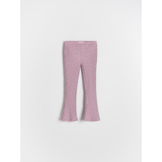 Reserved - Wzorzyste legginsy - fioletowy Reserved 104 (3-4 lata) wyprzedaż Reserved
