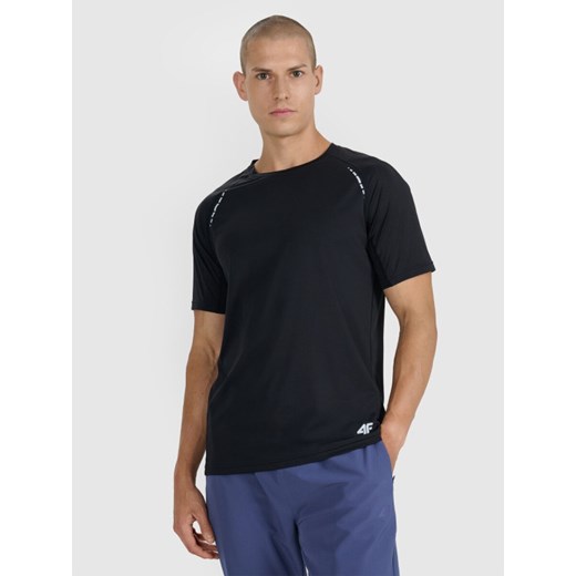Męska koszulka do biegania 4F 4FWAW25TFTSM1506 - czarna ze sklepu Sportstylestory.com w kategorii T-shirty męskie - zdjęcie 186263480