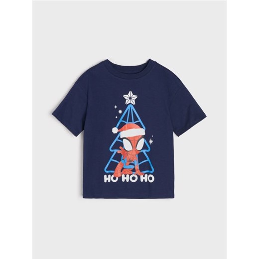 Sinsay - Koszulka z nadrukiem MARVEL - granatowy ze sklepu Sinsay w kategorii T-shirty chłopięce - zdjęcie 186263952