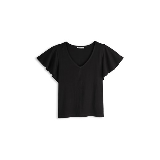 GATE Bawełniana koszulka z falbanką 34 ze sklepu gateshop w kategorii Bluzki damskie - zdjęcie 186264043