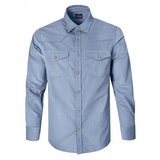 Koszula Weekendowa o Prostym Kroju - Pako Jeans - Jasnoniebieska KSDCpjnsRUDOjns ze sklepu JegoSzafa.pl w kategorii Koszule męskie - zdjęcie 186265740