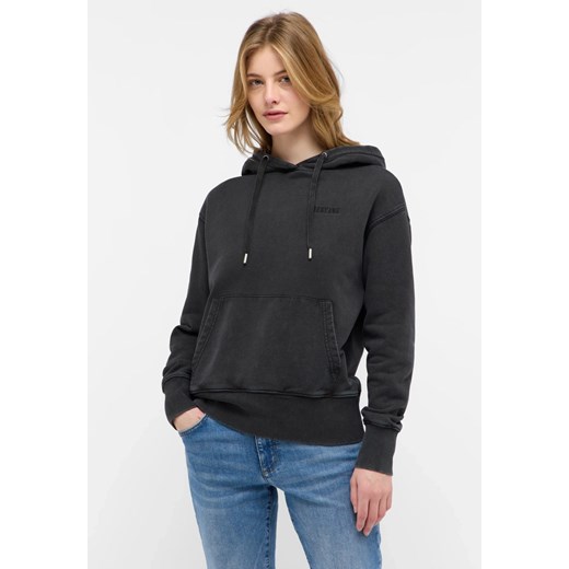 Damska bluza z kapturem MUSTANG Margo Jet Black 1015471 4188 ze sklepu YouNeedit.pl w kategorii Bluzy damskie - zdjęcie 186266292