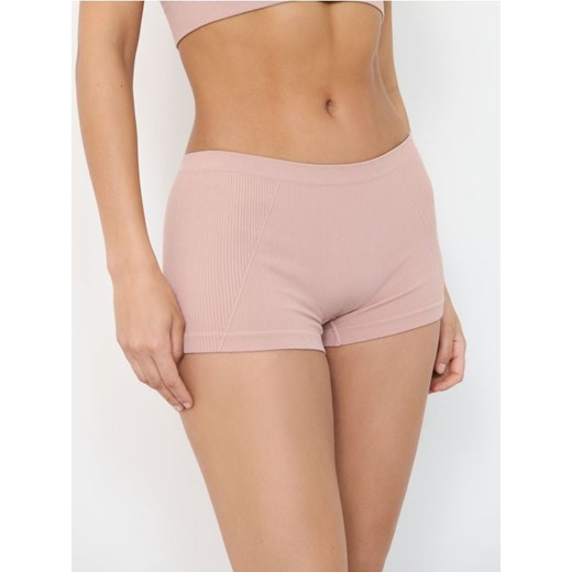 Sinsay - Bezszwowe szorty bieliźniane w prążek - różowy Sinsay S/M Sinsay