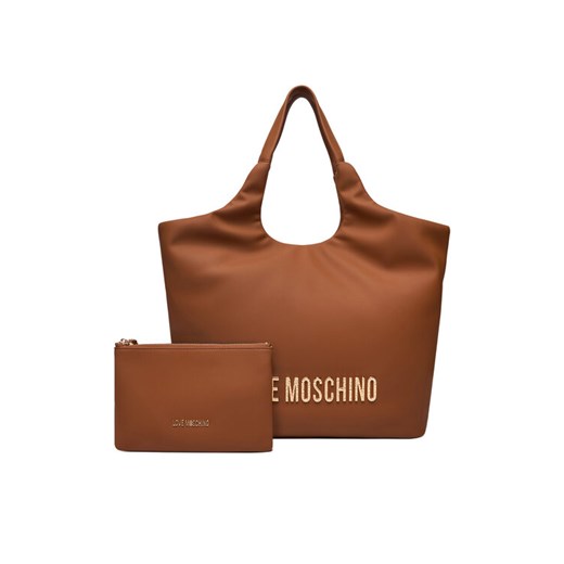 Torebka LOVE MOSCHINO JC4396PP0NKD020A Brązowy ze sklepu eobuwie.pl w kategorii Torby Shopper bag - zdjęcie 186266802