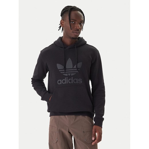 adidas Bluza adicolor Classics Trefoil JY3766 Czarny Regular Fit ze sklepu MODIVO w kategorii Bluzy męskie - zdjęcie 186267404