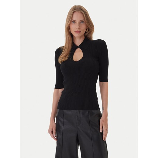 KAOS Sweter RI1NT053 0001 Czarny Regular Fit ze sklepu MODIVO w kategorii Swetry damskie - zdjęcie 186267461