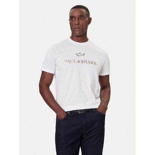 Paul&Shark T-Shirt 99311007 Biały Regular Fit ze sklepu MODIVO w kategorii T-shirty męskie - zdjęcie 186267572
