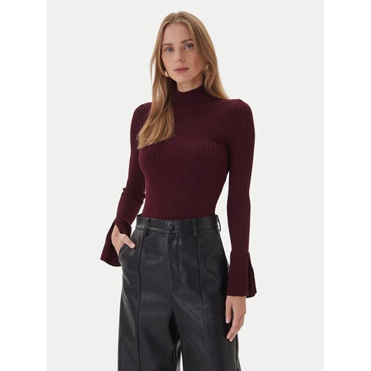 KAOS Golf RI1NT052 4005 Bordowy Regular Fit ze sklepu MODIVO w kategorii Swetry damskie - zdjęcie 186267600