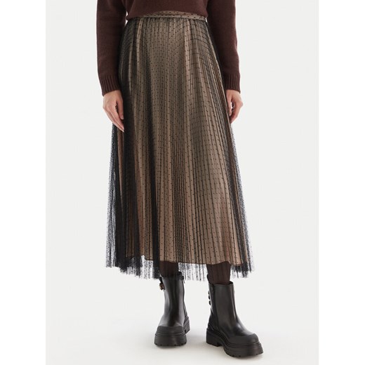TWINSET Spódnica midi 252TT2023 Czarny Regular Fit ze sklepu MODIVO w kategorii Spódnice - zdjęcie 186267694