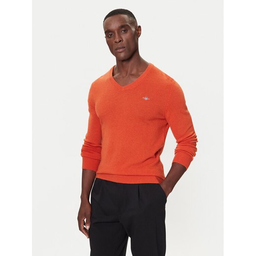 Gant Sweter 8050274 Pomarańczowy Regular Fit ze sklepu MODIVO w kategorii Swetry męskie - zdjęcie 186267711