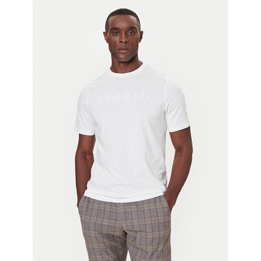 Bugatti T-Shirt 8350-85043D Biały Regular Fit ze sklepu MODIVO w kategorii T-shirty męskie - zdjęcie 186267712