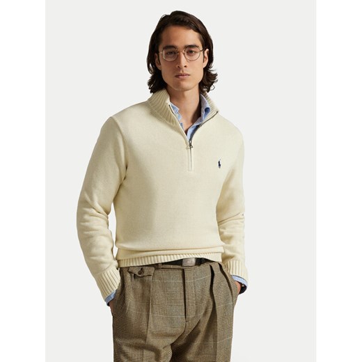 Polo Ralph Lauren Sweter 710859939503 Écru Regular Fit ze sklepu MODIVO w kategorii Swetry męskie - zdjęcie 186267761