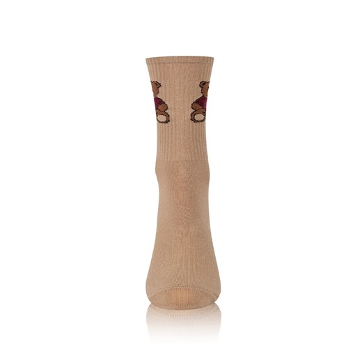 Skarpetki męskie z misiem S180D Ted, Kolor beżowo-bordowy, Rozmiar 41-43, Italian Fashion ze sklepu Primodo w kategorii Skarpetki męskie - zdjęcie 186269960