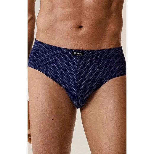 3-pack slipy męskie Classic 3MP-202-COB/DEN/NIEC, Kolor granatowo-niebieski, Rozmiar M, ATLANTIC ze sklepu Intymna w kategorii Majtki męskie - zdjęcie 186270412