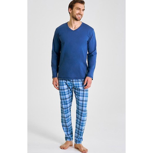 Bawełniana piżama męska jeans Mark 3475, Kolor jeans-wzór, Rozmiar XXL, Taro ze sklepu Intymna w kategorii Piżamy męskie - zdjęcie 186270591