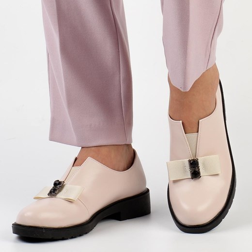 Beżowe półbuty damskie S.Barski 321 ze sklepu suzana.pl w kategorii Półbuty damskie - zdjęcie 186273753