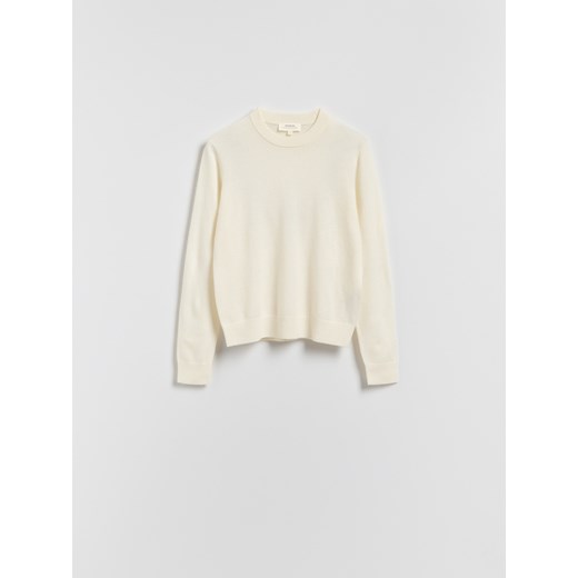Reserved - Sweter z kaszmiru - złamana biel ze sklepu Reserved w kategorii Swetry damskie - zdjęcie 186274462