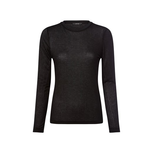 Opus Damska koszulka z długim rękawem - Sumelika Kobiety Sztuczne włókno czarny w paski ze sklepu vangraaf w kategorii Bluzki damskie - zdjęcie 186274511