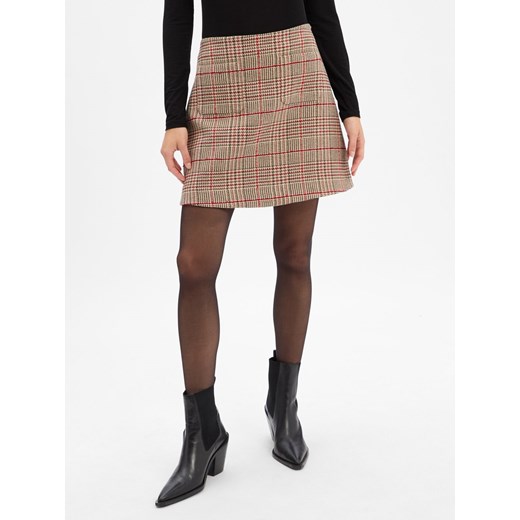 Tommy Hilfiger Damska spódnica mini Kobiety beżowy w kratkę ze sklepu vangraaf w kategorii Spódnice - zdjęcie 186274520