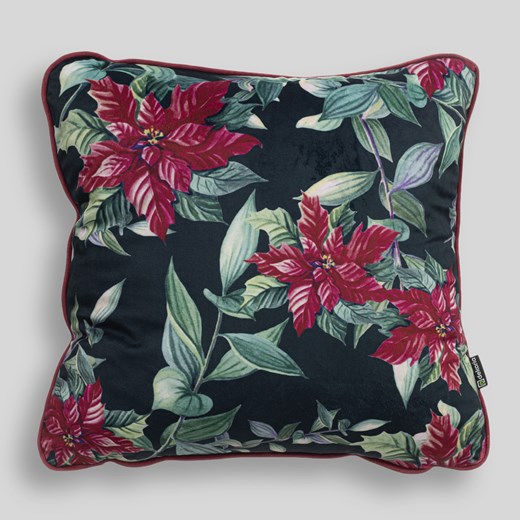 Poszewka na poduszkę Poinsettia Elegance 43x43 cm ze sklepu dekoria.pl w kategorii Dekoracje bożonarodzeniowe - zdjęcie 186274643