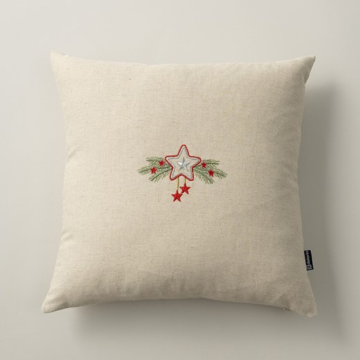 Poszewka na poduszkę Star & Holly 43x43 cm ze sklepu dekoria.pl w kategorii Dekoracje bożonarodzeniowe - zdjęcie 186274671