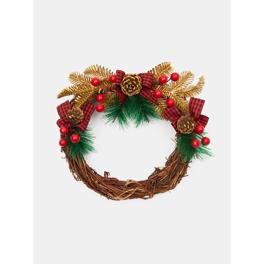 Sinsay - Świąteczny wieniec dekoracyjny - czerwony Sinsay One Size Sinsay