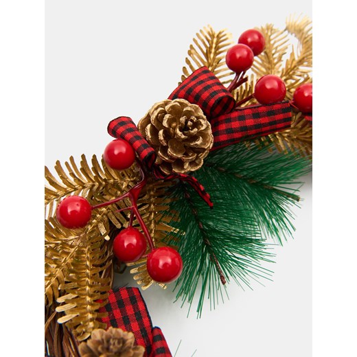 Sinsay - Świąteczny wieniec dekoracyjny - czerwony Sinsay One Size Sinsay
