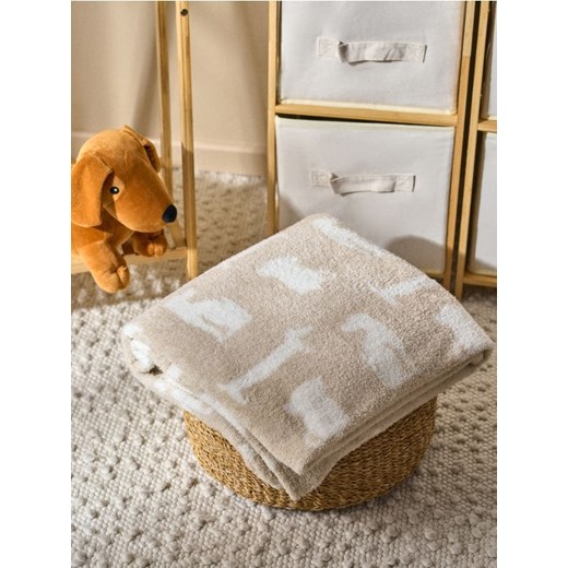 Sinsay - Koc w zwierzęcy wzór - beżowy ze sklepu Sinsay w kategorii Koce i pledy - zdjęcie 186277541