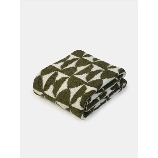 Sinsay - Wzorzysty koc - zielony Sinsay One Size Sinsay