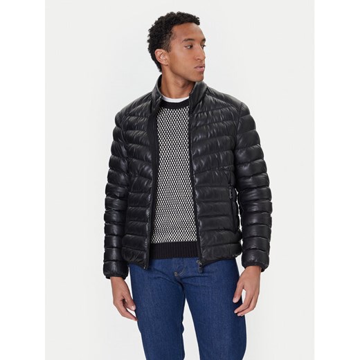 Milestone Kurtka skórzana MSHendrik 531040 60710 Czarny Regular Fit ze sklepu MODIVO w kategorii Kurtki męskie - zdjęcie 186277813