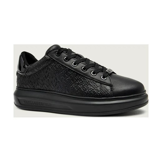 Karl Lagerfeld Skórzane sneakersy KAPRI Emboss Repeat Lo Lace ze sklepu Gomez Fashion Store w kategorii Buty sportowe męskie - zdjęcie 186280043