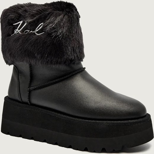 Karl Lagerfeld Śniegowce SKYLAR | skóra | shearling ze sklepu Gomez Fashion Store w kategorii Śniegowce damskie - zdjęcie 186280101