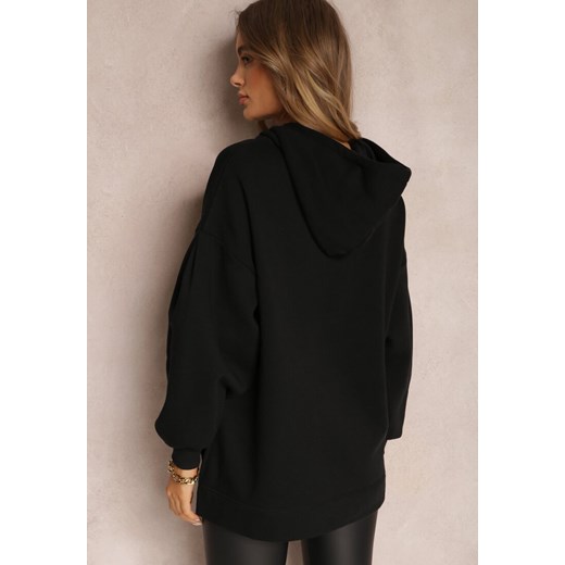 Czarna Bluza Oversize z Kapturem Liiza Renee M renee.pl