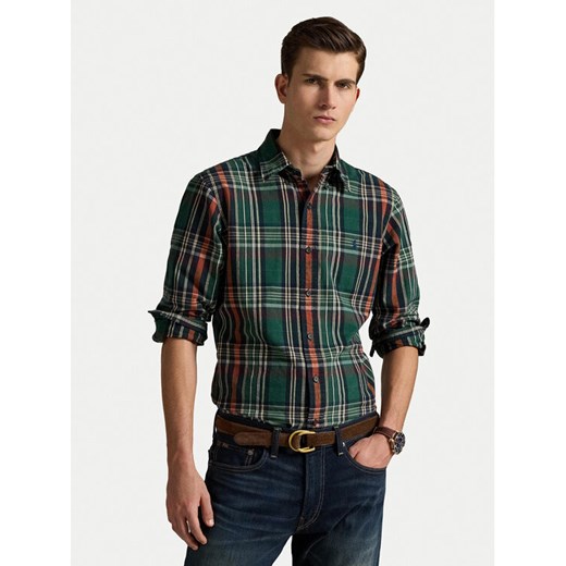 Polo Ralph Lauren Koszula 710P00524002 Zielony Custom Fit ze sklepu MODIVO w kategorii Koszule męskie - zdjęcie 186283910