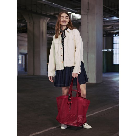 Reserved - Jeansowa koszula z kieszeniami - kremowy ze sklepu Reserved w kategorii Koszule damskie - zdjęcie 186286631