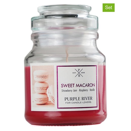 Purple River Świece zapachowe (2 szt.) &quot;Sweet Macaron&quot; - 2 x 113 g ze sklepu Limango Polska w kategorii Świece i dyfuzory - zdjęcie 186288822