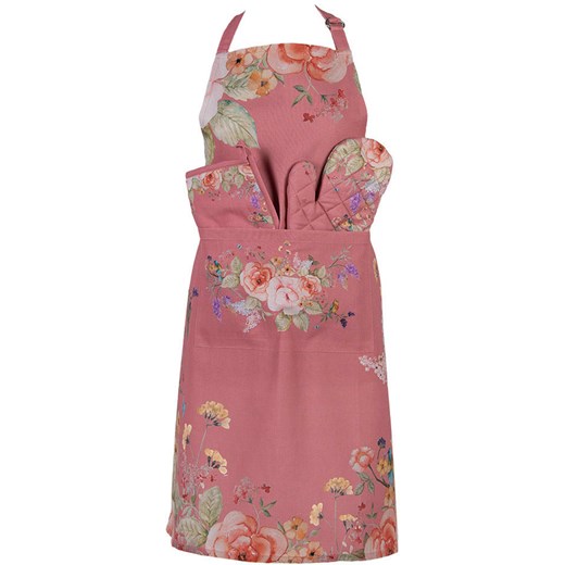 Clayre & Eef Fartuch kuchenny w kolorze różowym - 70 x 85 cm onesize promocyjna cena Limango Polska