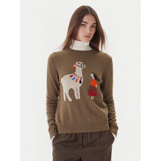 Weekend Max Mara Sweter Nitra 2525366292 Brązowy Regular Fit ze sklepu MODIVO w kategorii Swetry damskie - zdjęcie 186290910