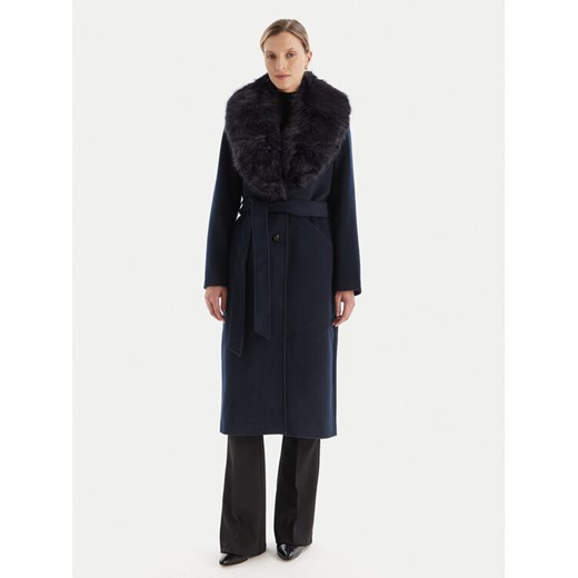 MICHAEL Michael Kors Płaszcz wełniany 77A7141M21 Granatowy Regular Fit ze sklepu MODIVO w kategorii Płaszcze damskie - zdjęcie 186290934