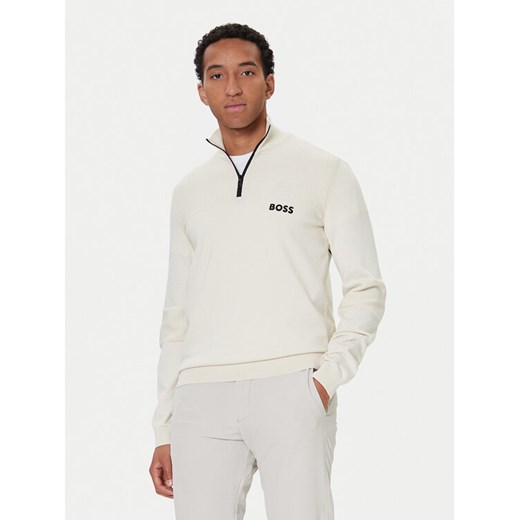 BOSS Sweter K_Hydro QZ-1 50541953 Biały Regular Fit ze sklepu MODIVO w kategorii Swetry męskie - zdjęcie 186290954