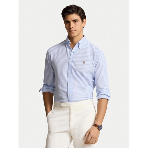 Polo Ralph Lauren Koszula 710934575002 Błękitny Slim Fit ze sklepu MODIVO w kategorii Koszule męskie - zdjęcie 186290961