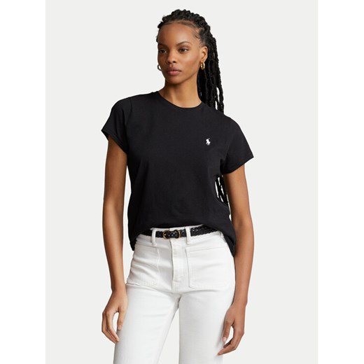 Polo Ralph Lauren T-Shirt 211898698007 Czarny Regular Fit ze sklepu MODIVO w kategorii Bluzki damskie - zdjęcie 186290974