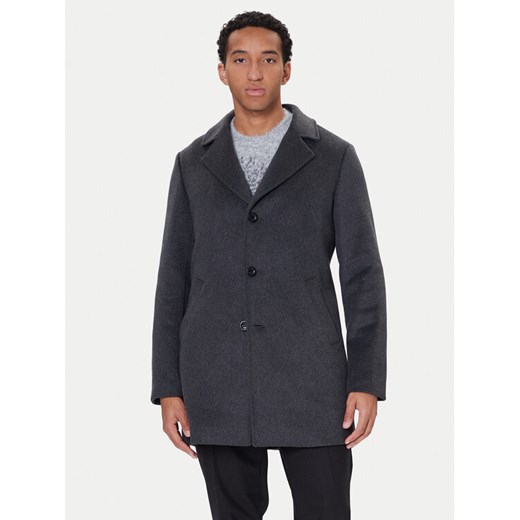 Guess Płaszcz wełniany M4BL3S WGJ82 Szary Slim Fit ze sklepu MODIVO w kategorii Płaszcze męskie - zdjęcie 186290983