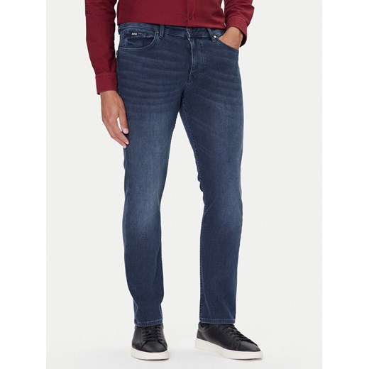 BOSS Jeansy P-Delaware 50549834 Granatowy Slim Fit ze sklepu MODIVO w kategorii Jeansy męskie - zdjęcie 186291013
