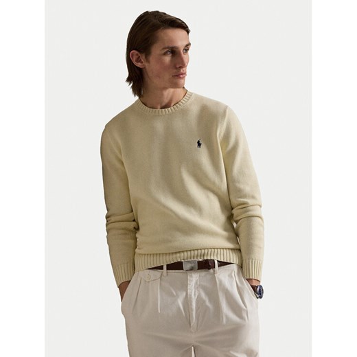 Polo Ralph Lauren Sweter 710810846035 Écru Regular Fit ze sklepu MODIVO w kategorii Swetry męskie - zdjęcie 186291053