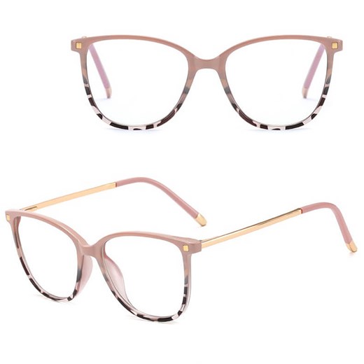 Okulary damskie kocie oczy zerówki do komputera BLUE LIGHT 25149C ze sklepu Stylion w kategorii Okulary zerówki damskie - zdjęcie 186293150