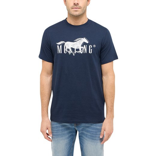 Męski T-Shirt Mustang Style Austin Dark Sapphire 1016279 4136 ze sklepu YouNeedit.pl w kategorii T-shirty męskie - zdjęcie 186293313